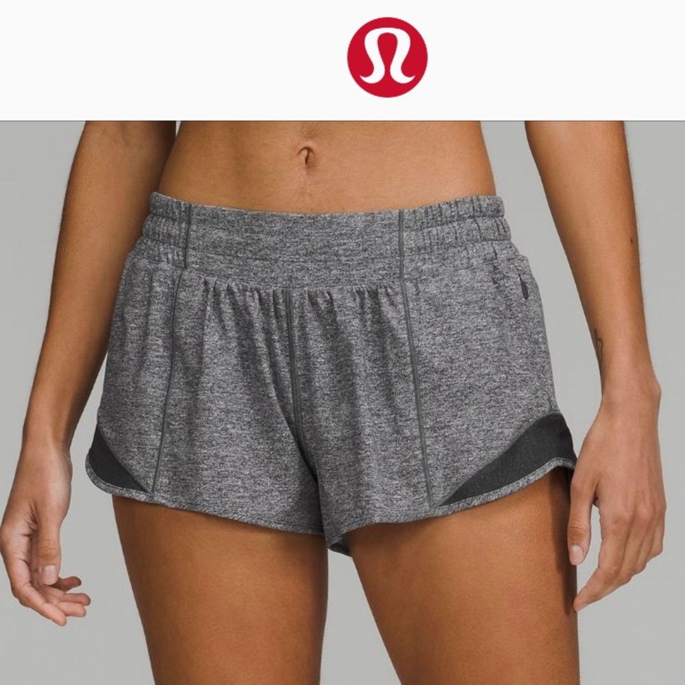 Lululemon like new grey hotty hot shorts 2.5 in